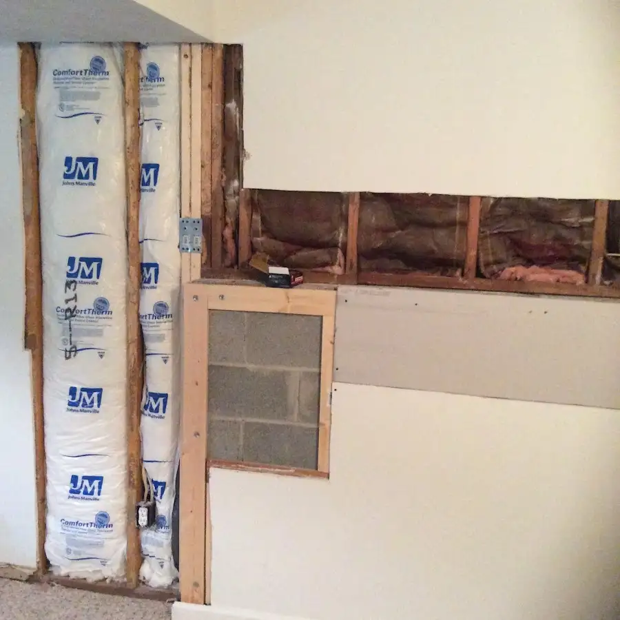 Wall insulation replacement during Contents Cleaning & Restoration in Eagle Point
